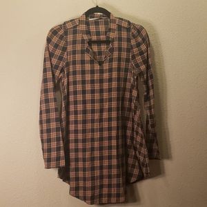 Acote Plaid Tunic